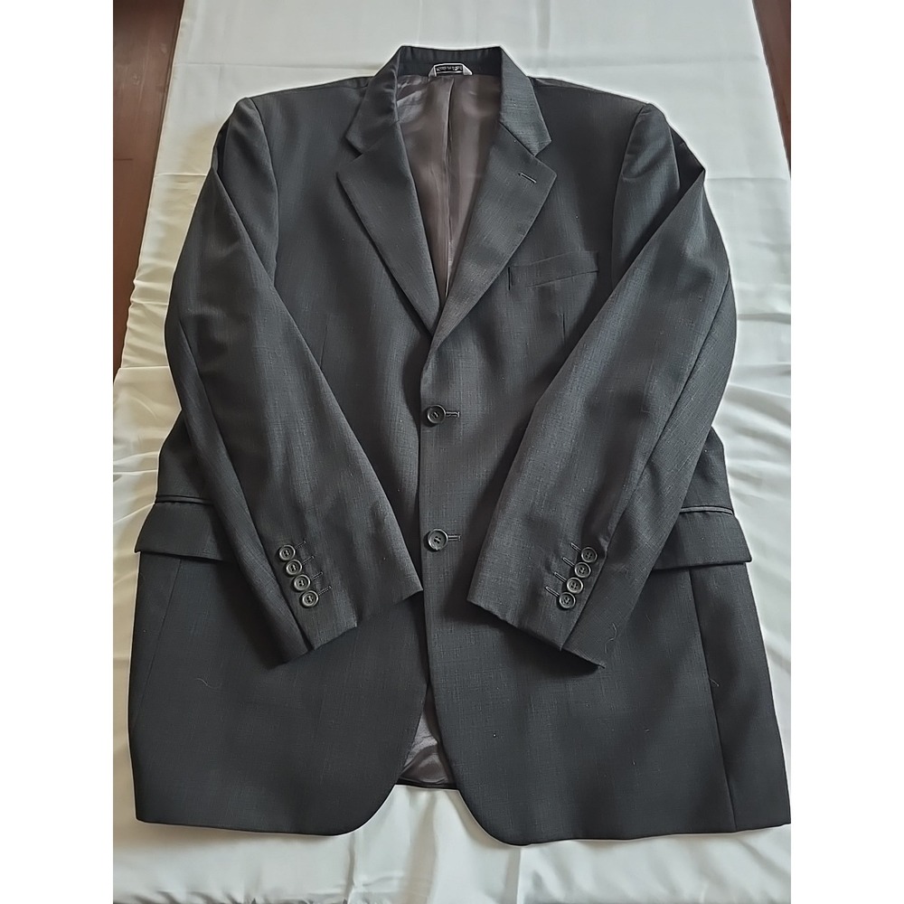 Cezani Men Made‎ In Italy Wool Sport Coat Blazer Suit Jacket Gray 43R Notch